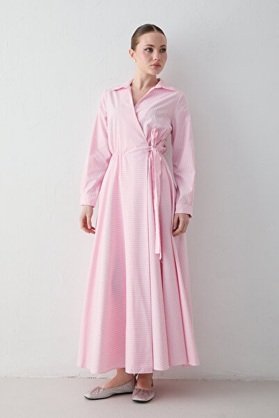 Melike Tatar Striped Stones Poplin Dress 22-91097