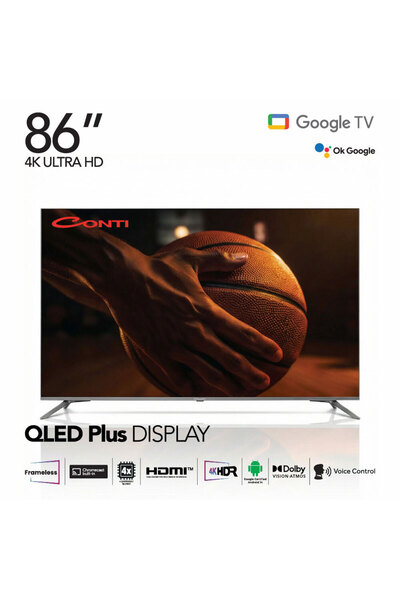 CONTİ CT86OG300U 86 4K QLED Plus UHD Frameless Google Tv