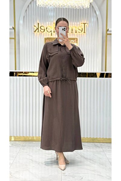 Magazin Σετ φούστας από λυοσέλ με λεπτομέρεια στριφώματος