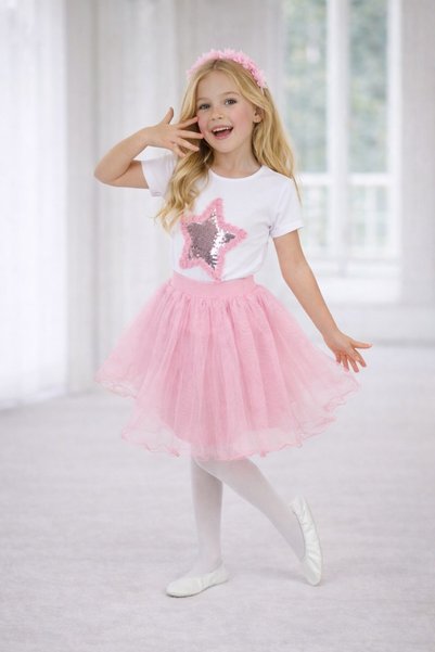 SEVİL GÖSTERİ & OKUL KIYAFETLERİ 23 April Show Outfit Girls' Skirt T-Shirt Se...