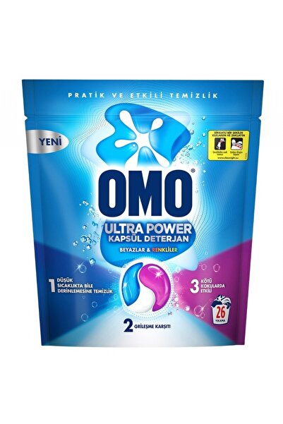 Omo KAPSUL DETERJAN 26'LI RENKLI&BEYAZ 338GR 6128