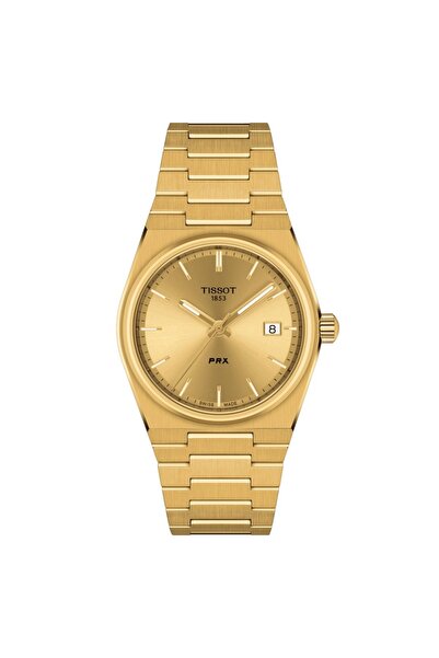 TISSOT PRX watch, quartz, gold stainless steel, 35mm case, T137.210.33.021.00