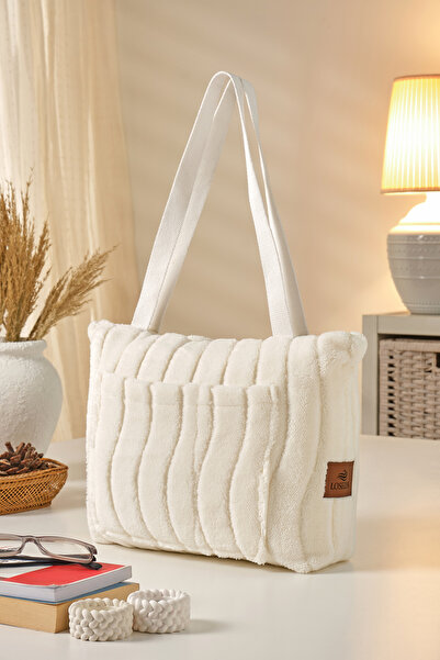 Loselya Pantaloni de damă cu compartimente pluș geantă de umăr - Teddy Bear F...