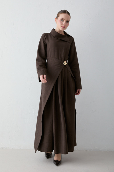 Melike Tatar Broşlu Elbise 78-661