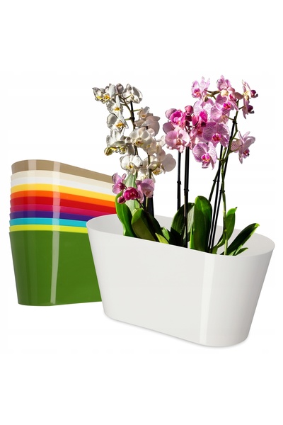 KADAX Ghiveci de flori, Ghiveci de flori, Capac de plastic, 27 cm, Suport de ...