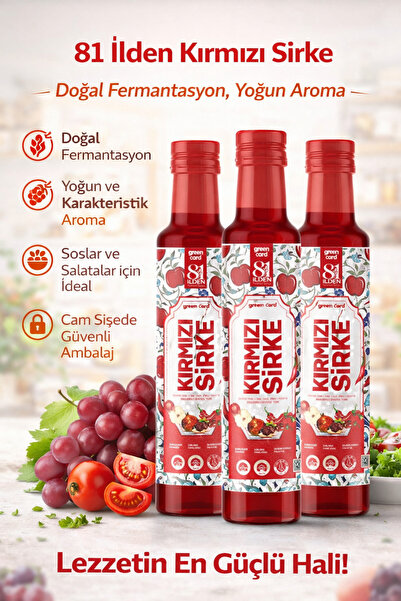 genel tr 81 İlden Kırmızı Sirke – Doğal Fermantasyon, Yoğun Aroma