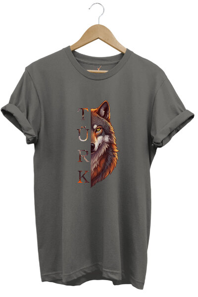 onsrawear Unisex Turkish Written and Alfa Bozkurt Printed Göktürk 100% Cotton...