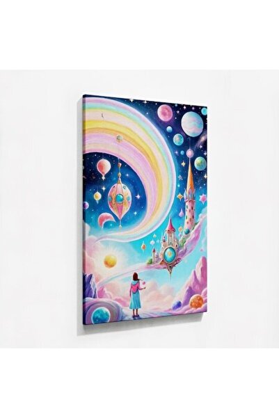 OEM Pictură pe pânză, Castel colorat, 50x80cm