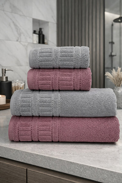 AYHANHOME 4-Piece Bath Towel Set 2 Pieces 50X90-2 Pieces 90X150