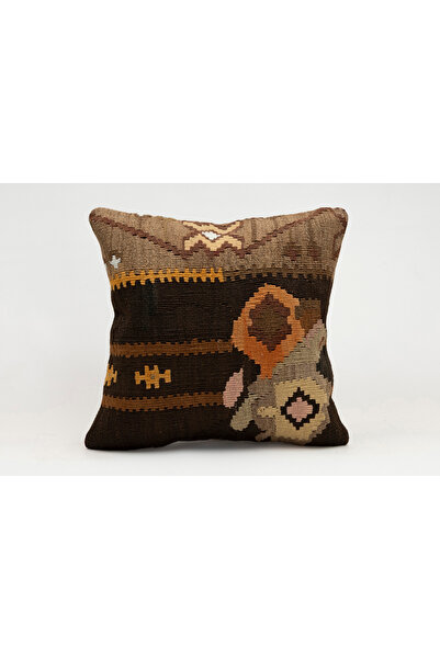Kilim Whole Sale غطاء وسادة عتيق مصنوع يدويًا من الكليم والصوف مقاس 40x40 سم