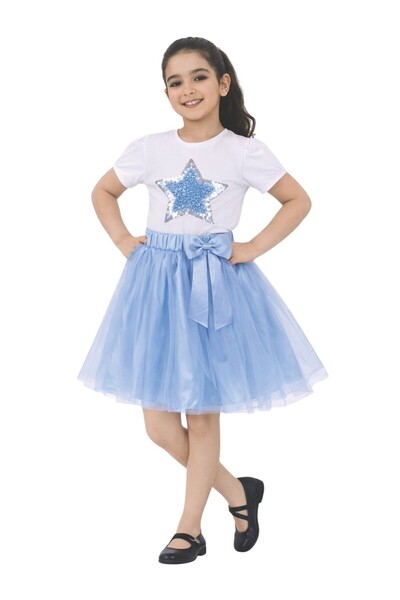 SEVİL GÖSTERİ & OKUL KIYAFETLERİ 23 April Show Outfit Girls' Skirt T-Shirt Se...