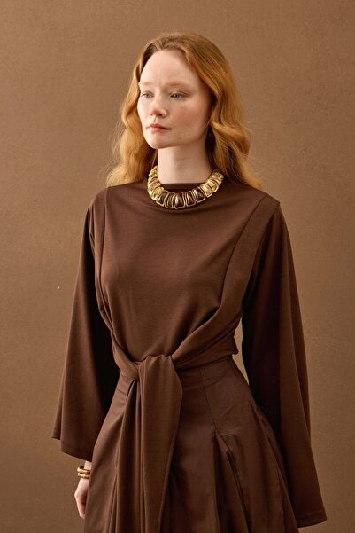 Ceylan Otantik Πικρή Καφέ Μπλούζα Oysho Με δέσιμο