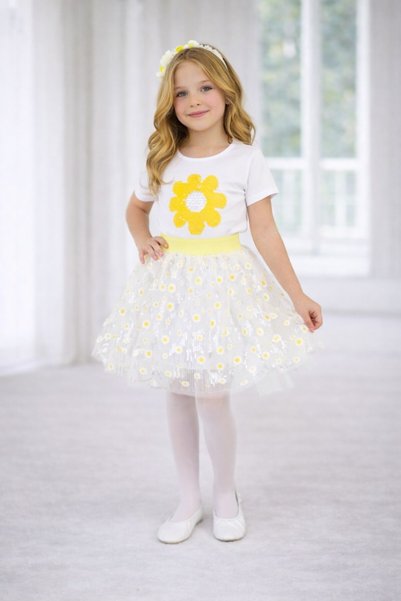 SEVİL GÖSTERİ & OKUL KIYAFETLERİ 23 April Show Outfit Girls' Skirt T-Shirt Se...