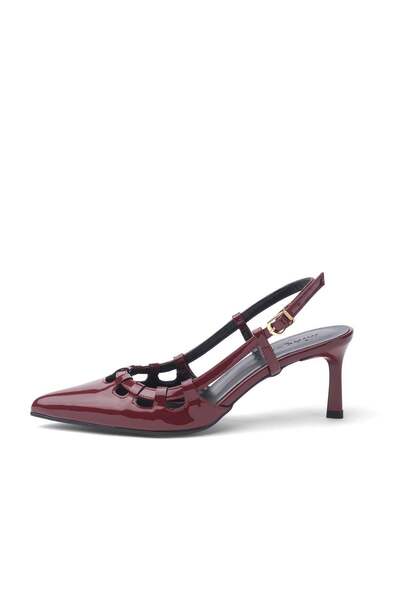 Mio Gusto Aura Claret Red Color Women Heeled Shoes