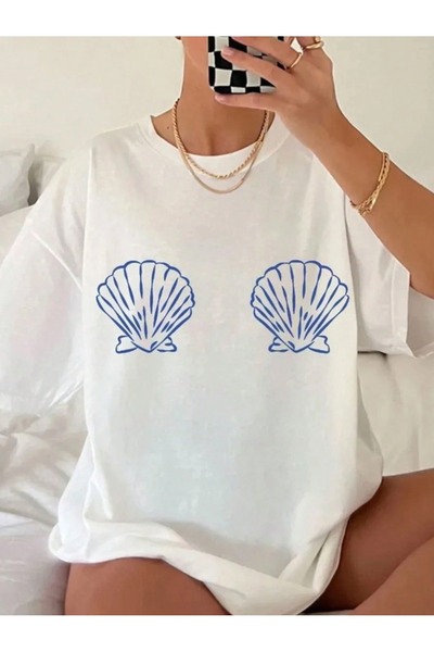 Flaubert -Women's Printed Saudi Short-Sleeved Oversized T-Shirt Cotton Lu 7