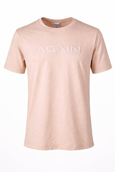 trender 26Ydt1000022 Stone Men's T-Shirt Again O Neck