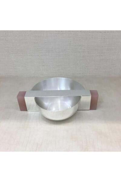 HOMEARTE INDIA Copper Plate with Pink Resin Handle - Large