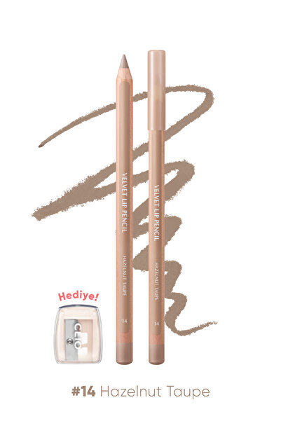 CLIO Kremsi Formüle Sahip Dudak Kalemi ve Kalemtıraş Seti Velvet Lip Pencil S...