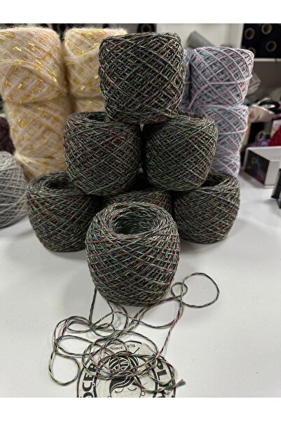 göçer Summer Hand Knitting Yarn 100% Cotton Colors Forest Melange Visual Net ...