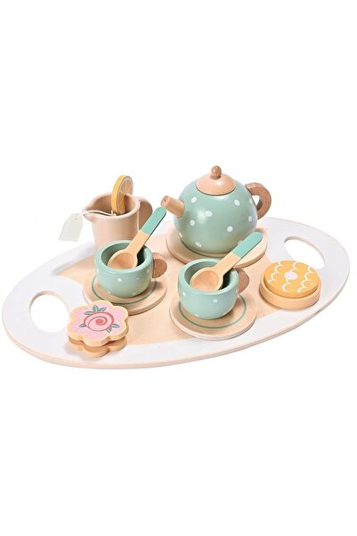 Avaleea Tea SetWooden15 PiecesEcological Paint+36 MonthsPastel Multicolor