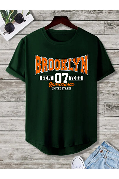 SUNFREE Brooklyn Printed Oval Hem Oversized Short Sleeve Unisex Tshirt