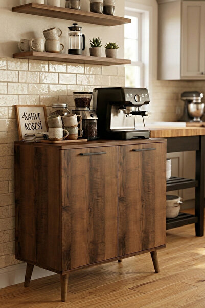 Skandi homeworks Vittoria 2 Kapaklı Çok Amaçlı Dolap Kahve Köşesi