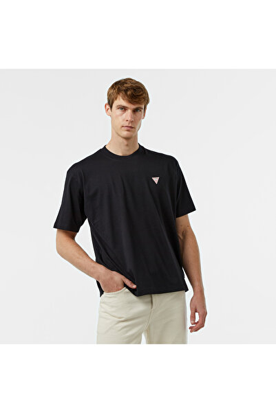 Guess Mini Tri Mid Organic Heavy Jersey 205 Erkek Siyah T-Shirt