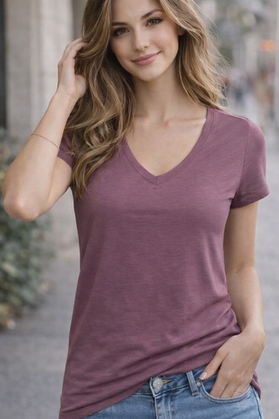 PROLET Γυναικείο μπλουζάκι με λαιμόκοψη σε σχήμα V