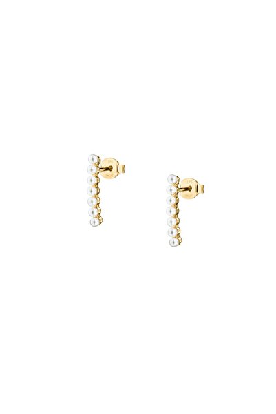 LA PETITE STORY Emily in Paris Earrings, 925 Silver, gold, white pearls, LPS0...