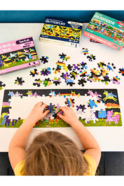 DoerKids Unicorns & Alicorns (Unicornlar ve Alikornlar) Midi Puzzle | 4-9 Yaş 80 Parça