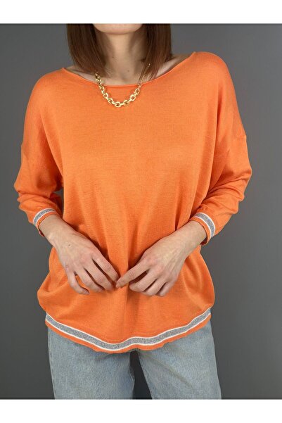 GND Sleeve and Hem Glittery Fakir Sleeve Viscose Thin Blouse