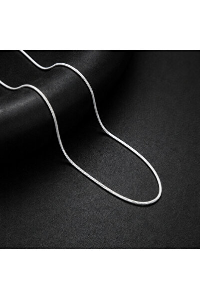 PRIME FASHİON 925 Ayar Gümüş Yılan Zincir Kolye Unisex | Minimal İnce Snake C...
