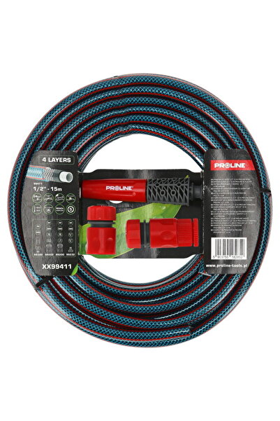 OEM PROLINE WATER HOSE 4-LAYER 1/2" / 15M WITH SPRINKLER AND ACCESSORIES
