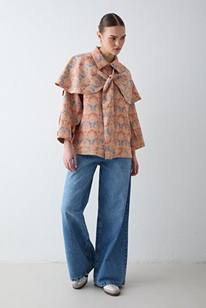 Melike Tatar Шапка с жакардов шал 32-2721