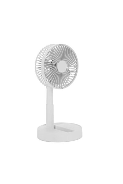LİVOO Rechargeable Desk Fan DOM510W, 4 Speeds, 15 cm, 1800mAh, White
