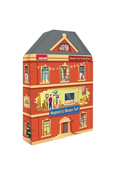 OEM Joc educativ magnetic - Construieste-ti casa, 101 piese, 3+ ani, Multicolor