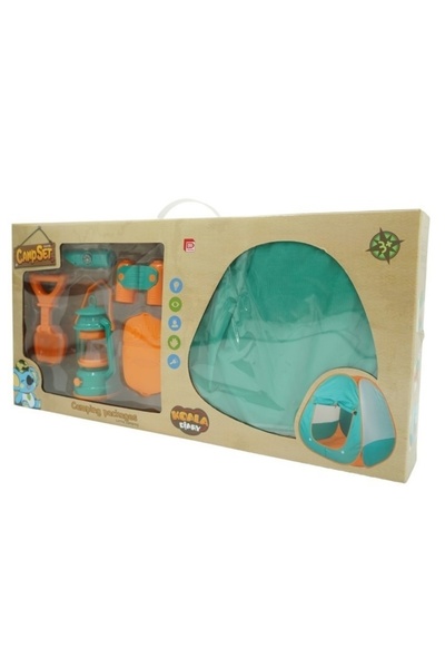 Avaleea Set de camping pentru copii, cu jucarii incluse si cort - Verde/Porto...