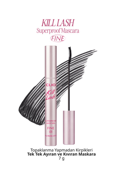 CLIO Separates and Curls the Eyelashes One by One Mascara Kill Lash Superproo...