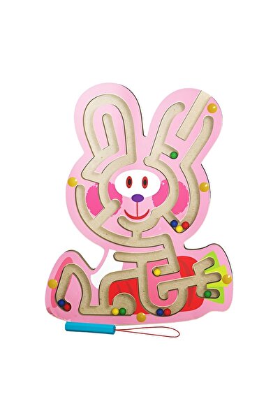 Avaleea Joc Montessori cu bile, creion magnetic, tip labirint, din lemn, mode...