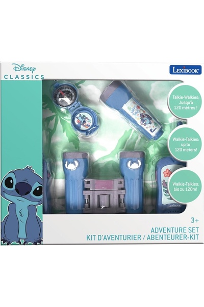 Disney Stitch Set de joaca cu Stitch, Statii emisie receptie, binoclu, busola...