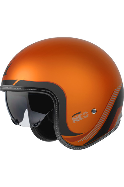 AXXIS Motosiklet Kaskı Retro Güneş Vizörlü Hornet S Sv Neo C4 Gloss Orenge Mo...