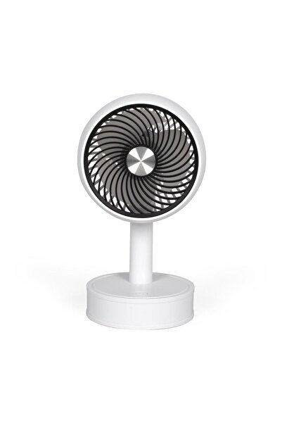 LİVOO Rechargeable Mini Desk Fan TEA310W, 3 Speeds, 7.5cm, 500mAh, White