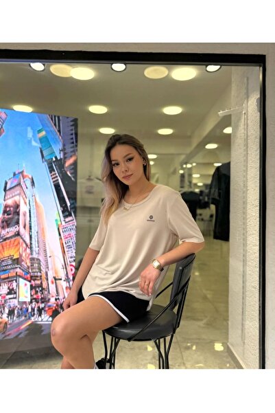 GK GAMZELİRENKLERİM LUXURY FASHION&ACCESSORIES تي شيرت كريم قماش مودال من الق...