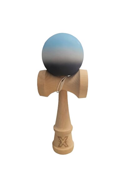 Avaleea Kendama X Originala, Profesionala, Rubber Grip, din Lemn, 18 cm, Alba...