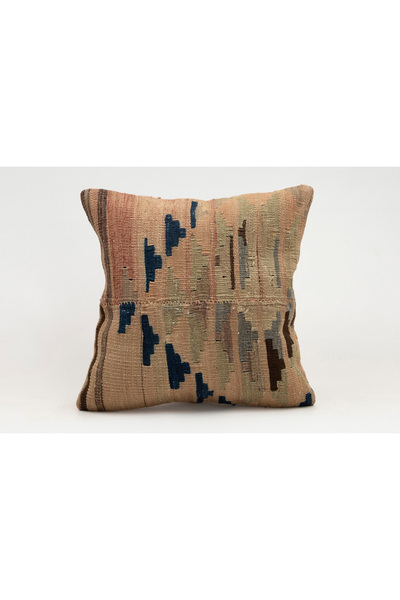 Kilim Whole Sale غطاء وسادة عتيق مصنوع يدويًا من الكليم والصوف مقاس 40x40 سم