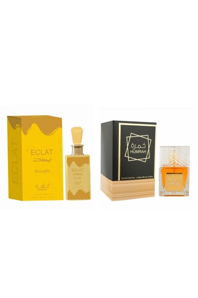 MANASIK Set of 2 Eclat Banoffee Women's Perfumes 100ml & Humrah Men's Perfume...