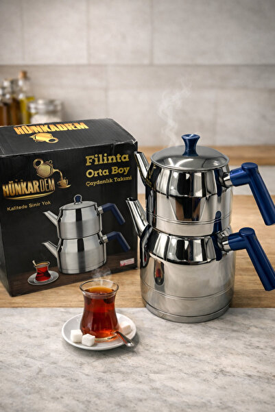 Rivorn مجموعة إبريق الشاي من الفولاذ المقاوم للصدأ متوسطة الحجم من سلسلة Hünk...