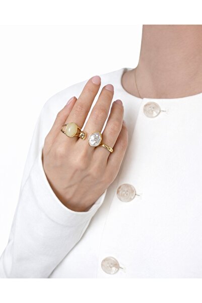 Ressia Asymmetrical Triple Ring Set with Stones