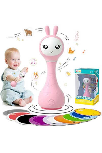 Alilo Smarty Bunny - Iepuras interactiv pentru bebelusi, roz, RO/EN