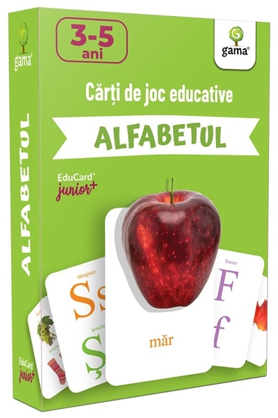 Tiki-Tan Cartonașe de joc educative pentru copii Alfabetul Editura Gama